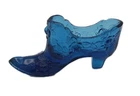 Fenton Blue Glass Shoe, Slipper or Boot USA 1960 - 1969 A Wonderful Collection