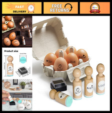 Personalized Egg Stamps Set - 4 Unique Designs with Ink Pad for Fresh Eggs