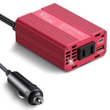 BESTEK 150W Car Inverter - DC12V to AC100V Converter - USB-C PD 30W and USB-A QC