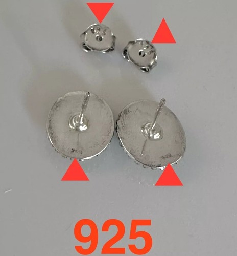 925 Sterling Silver Green Faceted Oval Stone Stud Earrings - Picture 3 of 12
