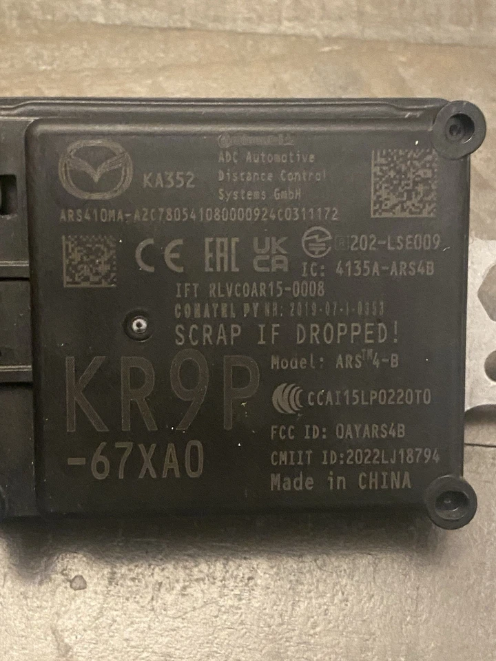 2024 2025 Mazda CX-90 Front Cruise Control Distance Sensor KR9P-67XA0 OEM - Image 3 of 4