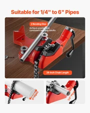 Heavy-Duty Pipe Chain Vise, 1/4" - 6" Pipe Capacity, Metalworking