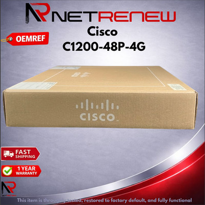 Cisco Refresh  C1200-48P-4G  48Port PoE+ Ethernet Gigabit Managed  Switch