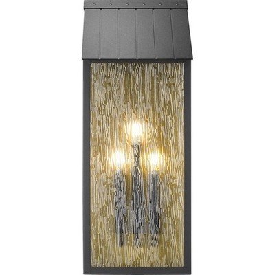 Artcraft Lighting AC8059BK Point Outdoor Wall Light Black and Brass