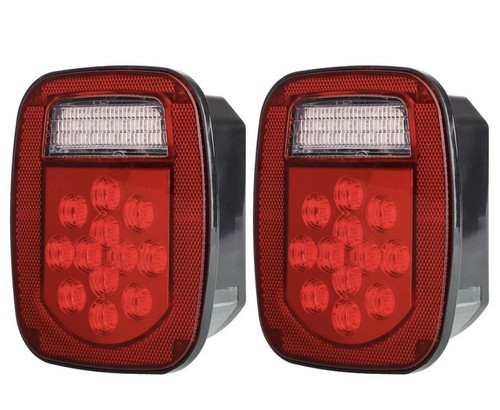 Premium LED Tail Lights for Jeep For Wrangler YJ TJ CJ5 Easy Installation - Picture 3 of 24
