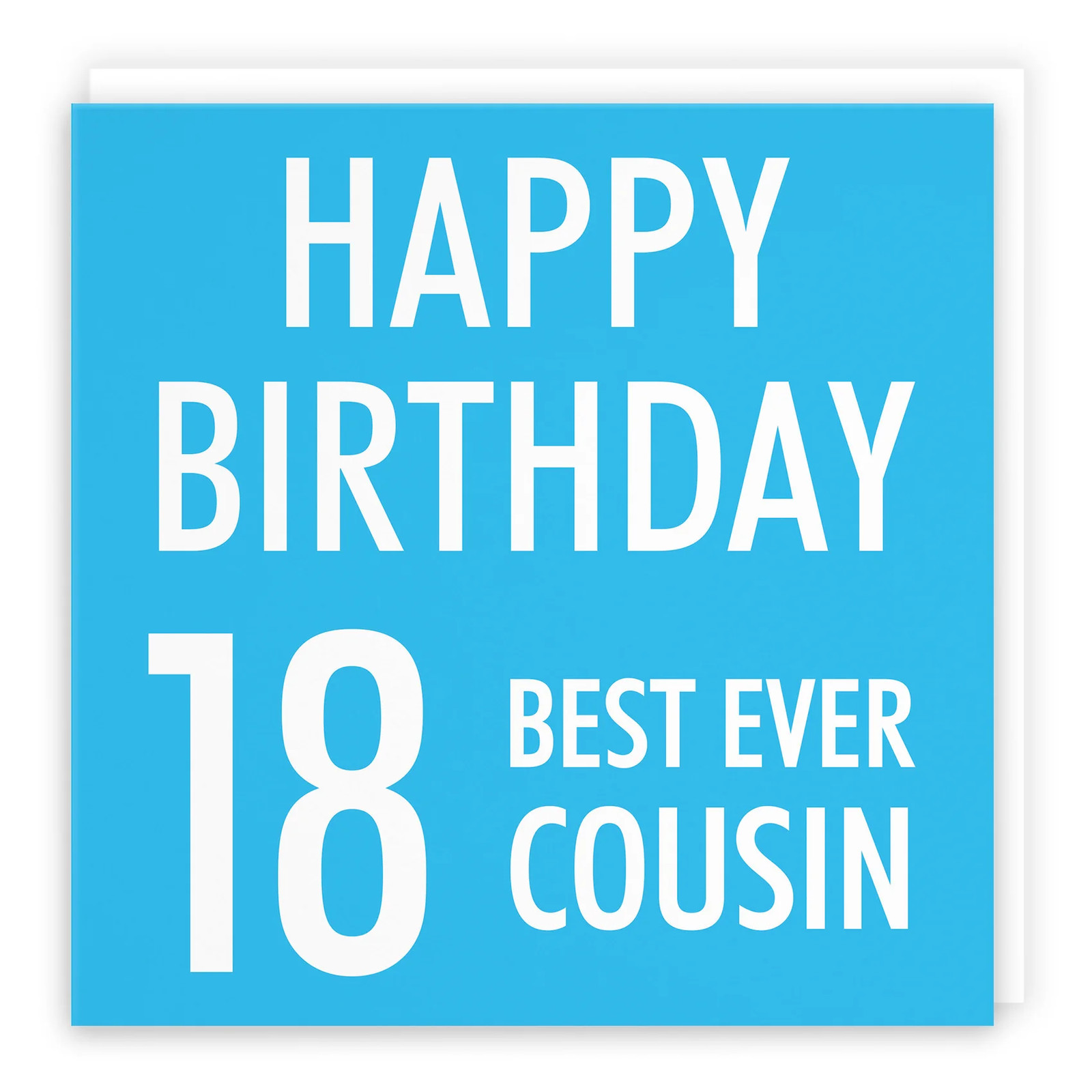 18th Cousin Male Birthday Card Urban Colour