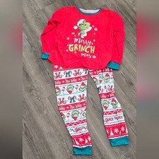 Grinch christmas pajamas set kids XL NWNT