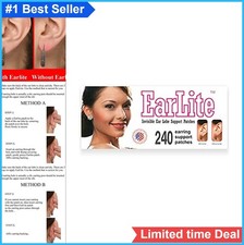 Invisible Earring Support Patches 240 Count Waterproof Clear Earlobe Protector