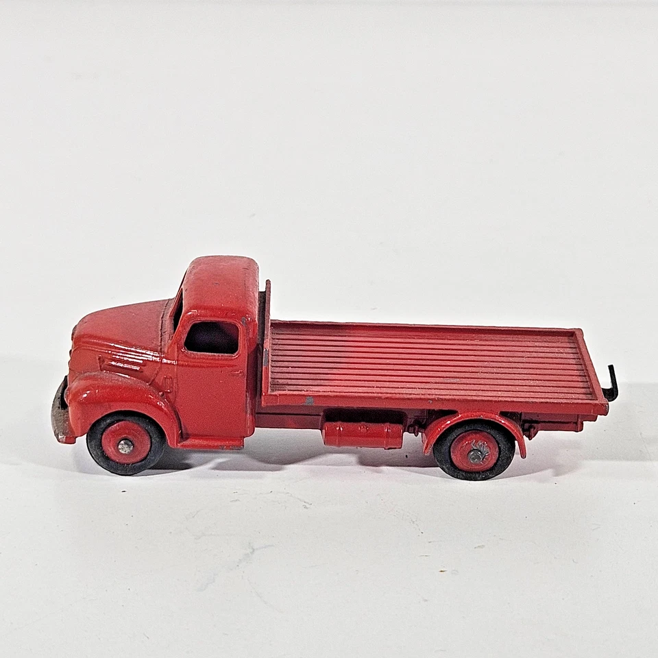 Vintage Boxed Dinky Toys No 422 Fordson Thames Flat Truck Red Original Tatty Box - Image 2 of 4