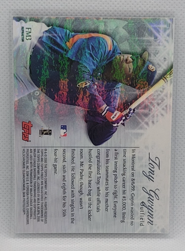 2000 Topps Finest Tony Gwynn Finest Moments Refractor #FM3 Padres - Imagen 2 de 2