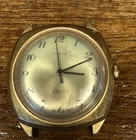 Timex ELECTRIC Watch Head Gold Dial For PARTS OR REPAIR ONLY