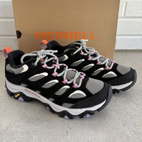 Merrell Moab 3 WP wasserdichter Damen-Stabilitätswanderschuh schwarz/orchidee Größe 8 neu im Karton