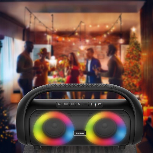 POTĘŻNY GŁOŚNIK BLUETOOTH BĄBELKI SOUNDWAVE 80W IPX5 TWS LED USB KAR - Zdjęcie 3 z 12