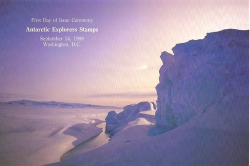 #2386-2389 Programma Cerimonia Primo Giorno Esploratori Antartici Francobolli - Foto 1 di 2