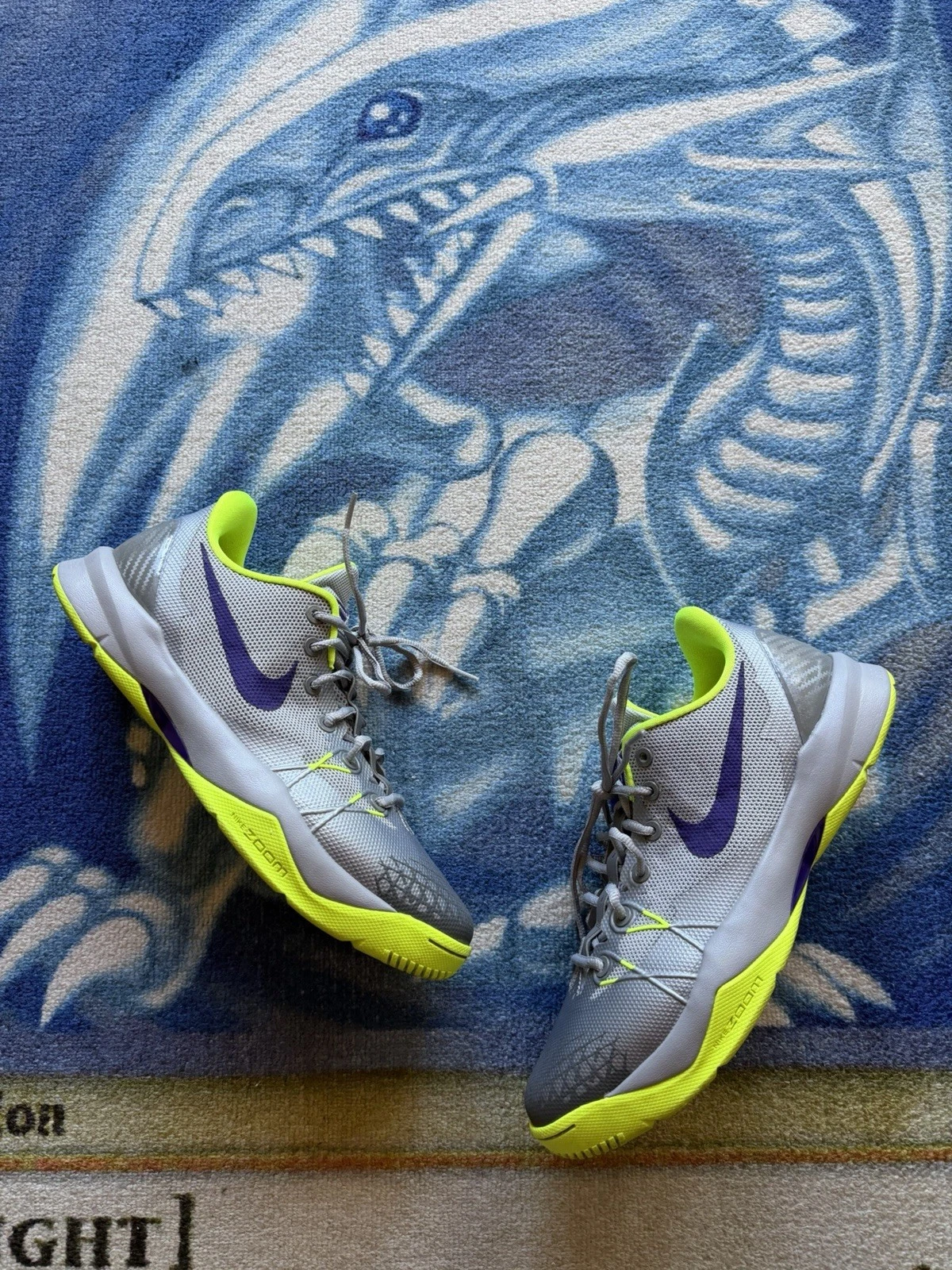 Nike Zoom Kobe Venomenon 4 Wolf Grey Volt Sneakers 635578-057 Men’s 9.5 WORN 1x!