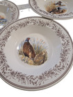Three Large Zrike Wildlife Rimmed Soup Plates Pheasant Duck Fish — photo 2