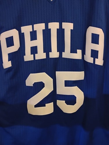 Adidas men's NBA Philadelphia 76ers Simmons #25 Jersey Blue size M Length +2 - Picture 3 of 10