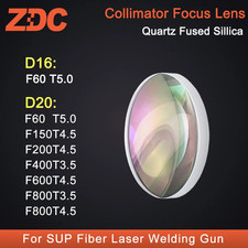 ZDC Fiber Laser Collimator Lens Focus Lens D16F60 D20F150 Quartz Fused Sillica f
