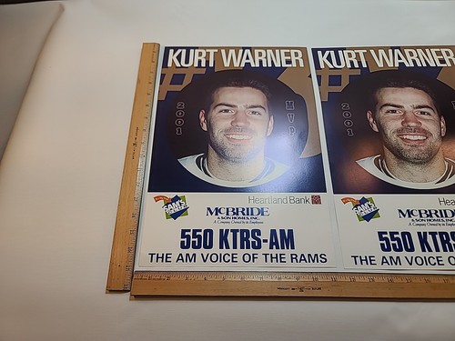 Kurt Warner 2001 MVP St. Louis Rams NFL Team Vtg Posters 11" x 17" - Lot Of 2 - Picture 3 of 20