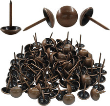 100 Pcs Upholstery Tacks 7/16 Inch Round Red Copper Decorative Furniture Nails