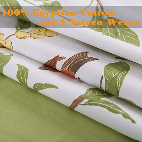 Duvet Quilt Cover Queen Size, Country Style Bedding Set 3pc-Queen Green - Picture 6 of 7