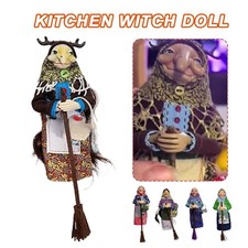 Kitchen Witch Doll, Vintage Cooking Doll, Festive Handmade Decor New D2P3