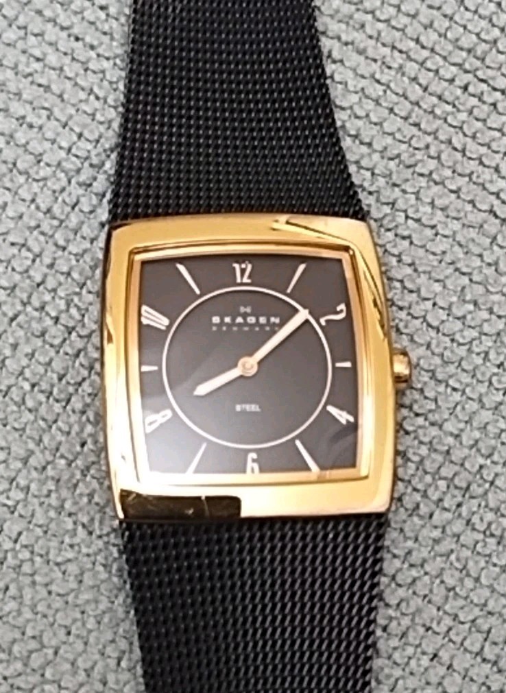 Rose Gold SKAGEN Watch 563XSRM Black Mesh Band Denmark Unisex Rose Gold SKAGEN Watch 563XSRM Black Mesh Band Denmark  main image 4