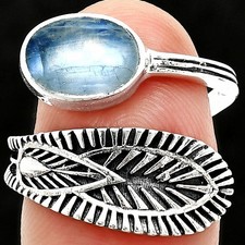 Adjustable - Rainbow Moonstone 925 Sterling Silver Ring s.7 Jewelry R-1116