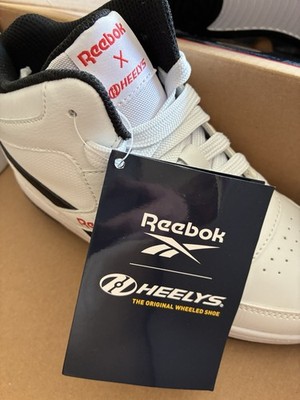  NIB* Genuine Reebok Heelys BB4500 Mid Youth Size 3 Wheeled Sneaker.