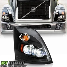2014-2018 Volvo VNL Black Performance LED Headlight Headlamp RH Passenger Side