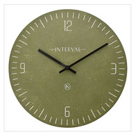 Olive Green Resin Wall Clock