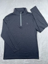 Criquet Performance 1/4 Zip Golf Pullover Shirt Mens L Gray Casual Stretch