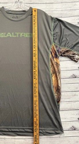 Realtree Camo Short Sleeve Shirt Sz XL Quick Dry Mesh Spellout Logo Hunting Fish - Picture 5 of 14