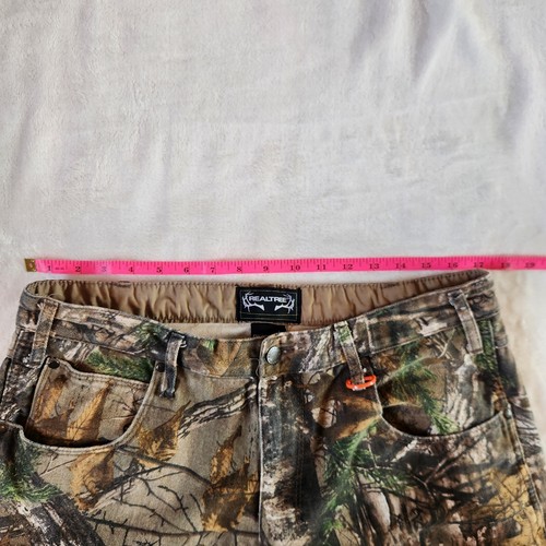 RealTree Men's Camo Pants Size 36/30 Hunting Green Brown - Picture 3 of 6