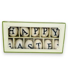 Happy Easter Set Of Eleven Hanging Ornament Easter Eggs