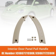 Pair Interior Door Panel Pull Handle Repair Kit Tan For Vw Beetle 2000-2010 Pair Interior Door Panel Pull Handle Repair Kit Tan For Vw Beetle 2000-2010