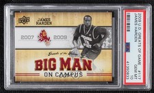 2009 Greats of the Game Big Man on Campus James Harden #117 PSA 10 GEM MT 19x5