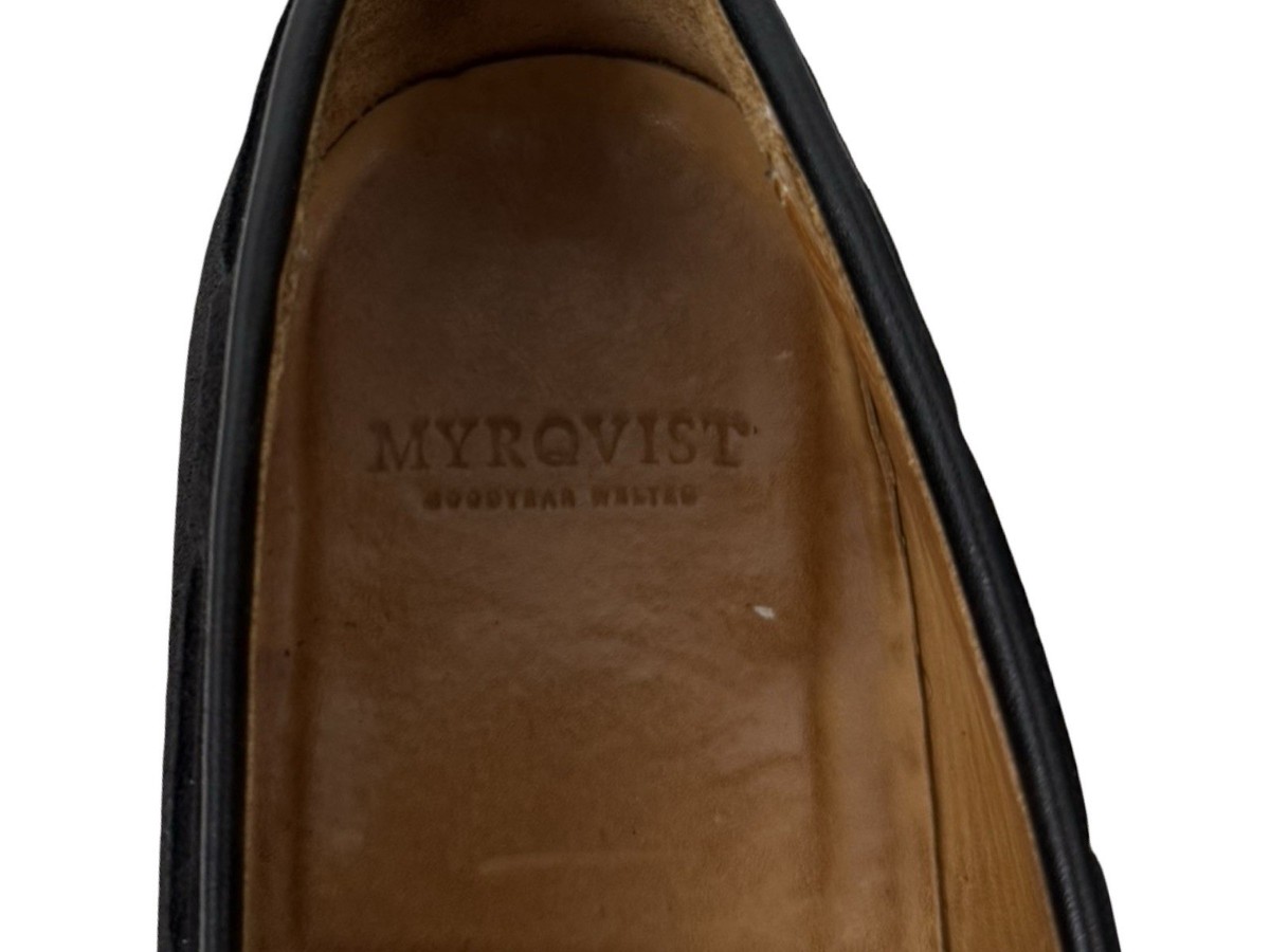 Myrqvist Molle Mens UK 10.5 US 11 Shoes Black Suede Tassel Loafers Casual Dress Mölle II – Dark Brown Suede | Tassel Loafers︱Myrqvist main image 3
