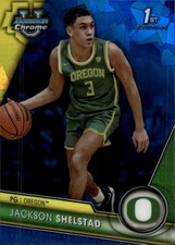 2023-24 Bowman University Chrome Sapphire Jackson Shelstad #65 Oregon Ducks 21C