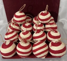 Farmhouse Rustic Christmas Hanging Ornaments 18pcs 3.15in Shatterproof Burls