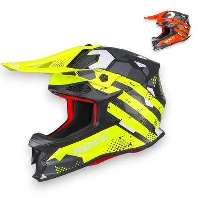 Crosshelm Rocc 800 von Büse für Crossmotor & Enduro Orange/ Gelb