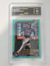 2025 Topps Chrome Logofractor Edition Brenton Doyle Aqua Refractors #/199 GMA 10