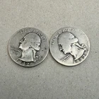 2X SILVER 1942 Washington 25C Quarters Avg. Condition 90% Silver