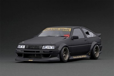 ignition model IG2606 1/18 RWB AE86 Matte Black TE37 type 15
