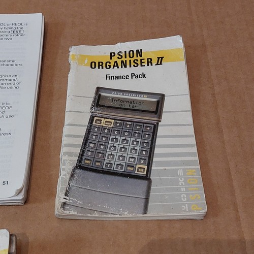 Psion 2 Organiser Power Connector and Booklets for Comms Link, Spreadsheet - 第 8/13 張圖片