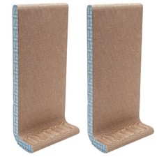 Furhaven 2-Pack Scratching Boards w/ Catnip Wall-Mounting Hooks for Indoor ...