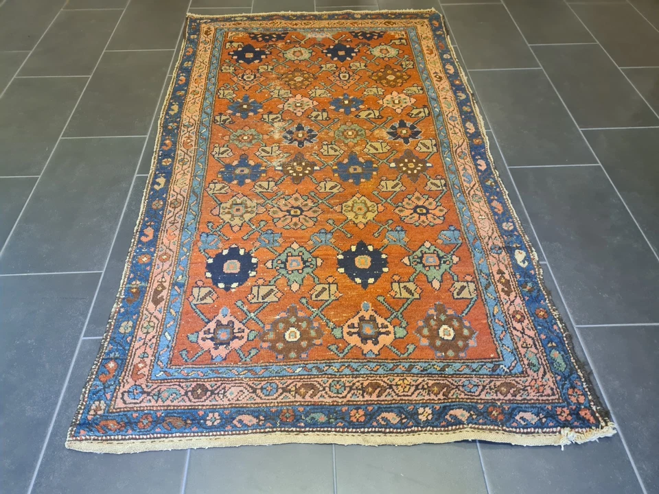 Orientteppich Handgeknüpft Antik Malayer Wertvolles Sammlerstück 204x114cm - Bild 4 von 4