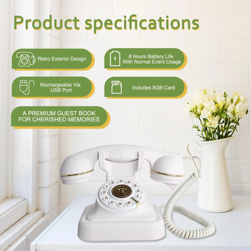 Телефон гостевая книга ретро аудио для свадеб - захват заветных сообщений навсегда - Изображение 3 из 4