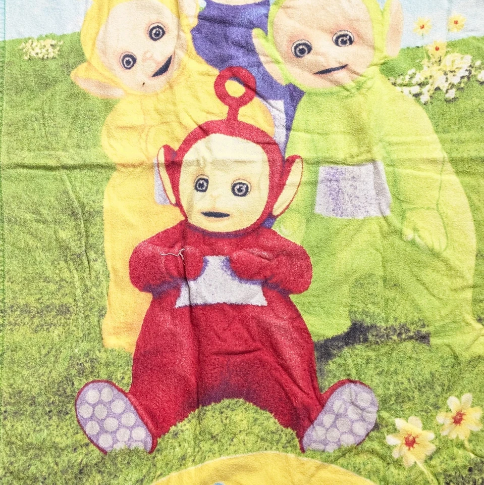 VTG 1998 Teletubbies Here Comes Beach Bath Towel Vintage Jay Franco 90s Y2K PBS - Image 3 of 4