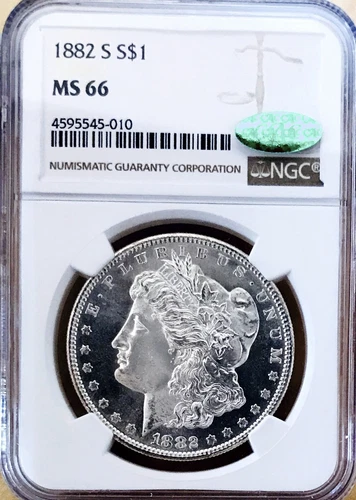 1882 S MORGAN NGC MS66CAC! HUGE MIRRORS$$ AWESOME CAMEO$$ PQ+++++ WOW  NR #61528